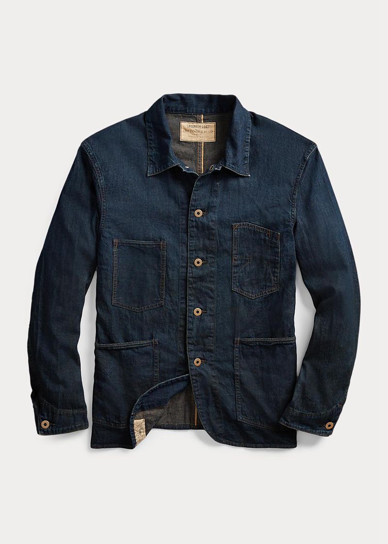 Chaqueta RRL Hombre Hartville Selvedge Denim Engineer Chile Azul Marino YJOXN-1978